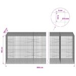 vidaXL Gabión s drôtom 5 mm a sieťou 5x5 cm 850x100x100 cm – Obrázok 6