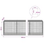 vidaXL Gabión s drôtom 5 mm a sieťou 5x5 cm 1000x100x100 cm – Obrázok 6
