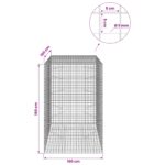 vidaXL Gabión s drôtom 5 mm a sieťou 5x5 cm 100x100x150 cm – Obrázok 6