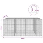 vidaXL Gabión s drôtom 5 mm a sieťou 5x5 cm 350x100x150 cm – Obrázok 6