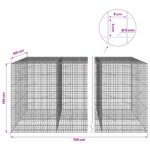 vidaXL Gabión s drôtom 5 mm a sieťou 5x5 cm 700x100x150 cm – Obrázok 6