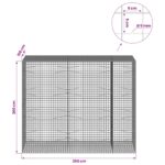 vidaXL Gabión s drôtom 5 mm a sieťou 5x5 cm 250x100x200 cm – Obrázok 6