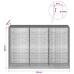 vidaXL Gabión s drôtom 5 mm a sieťou 5x5 cm 300x100x200 cm – Obrázok 6