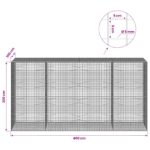 vidaXL Gabión s drôtom 5 mm a sieťou 5x5 cm 400x100x200 cm – Obrázok 6