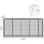 vidaXL Gabión s drôtom 5 mm a sieťou 5x5 cm 450x100x200 cm – Obrázok 6