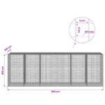 vidaXL Gabión s drôtom 5 mm a sieťou 5x5 cm 600x100x200 cm – Obrázok 6