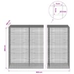 vidaXL Gabión s drôtom 5 mm a sieťou 5x5 cm 800x100x200 cm – Obrázok 6