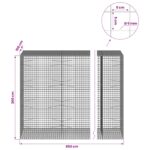 vidaXL Gabión s drôtom 5 mm a sieťou 5x5 cm 850x100x200 cm – Obrázok 6