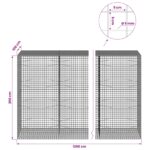 vidaXL Gabión s drôtom 5 mm a sieťou 5x5 cm 1200x100x200 cm – Obrázok 6