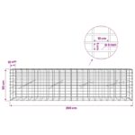 vidaXL Gabión s drôtom 5 mm a sieťou 5x10 cm 200x10x50 cm – Obrázok 6