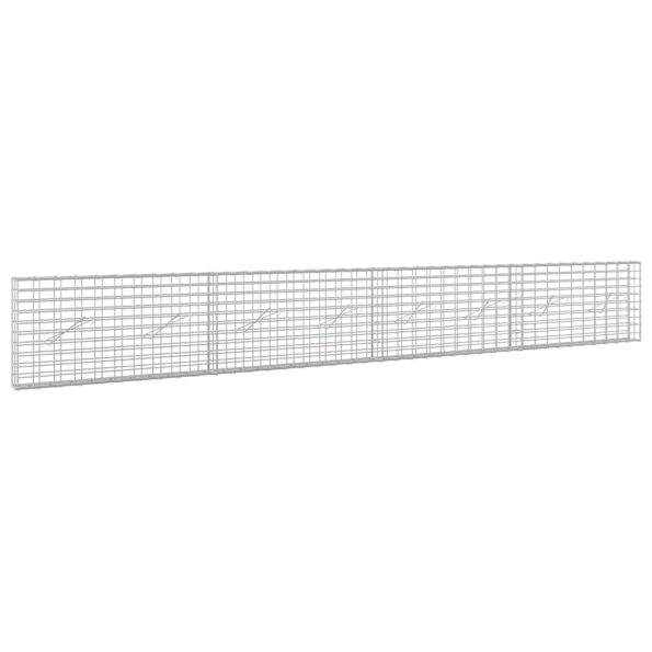 vidaXL Gabión s drôtom 5 mm a sieťou 5x10 cm 400x10x50 cm – Obrázok 2