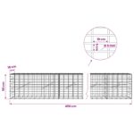 vidaXL Gabión s drôtom 5 mm a sieťou 5x10 cm 450x10x50 cm – Obrázok 6