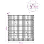 vidaXL Gabión s drôtom 5 mm a sieťou 5x10 cm 100x10x100 cm – Obrázok 6