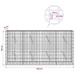 vidaXL Gabión s drôtom 5 mm a sieťou 5x10 cm 200x10x100 cm – Obrázok 6