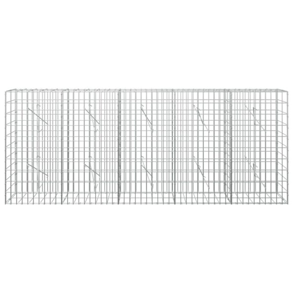 vidaXL Gabión s drôtom 5 mm a sieťou 5x10 cm 250x10x100 cm – Obrázok 3