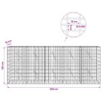 vidaXL Gabión s drôtom 5 mm a sieťou 5x10 cm 250x10x100 cm – Obrázok 6