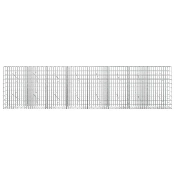 vidaXL Gabión s drôtom 5 mm a sieťou 5x10 cm 400x10x100 cm – Obrázok 3