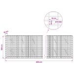 vidaXL Gabión s drôtom 5 mm a sieťou 5x10 cm 400x10x100 cm – Obrázok 6