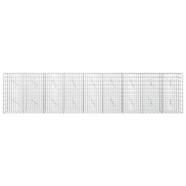 vidaXL Gabión s drôtom 5 mm a sieťou 5x10 cm 450x10x100 cm – Obrázok 3