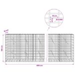 vidaXL Gabión s drôtom 5 mm a sieťou 5x10 cm 450x10x100 cm – Obrázok 6
