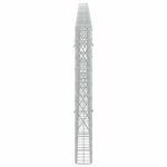 vidaXL Gabión s drôtom 5 mm a sieťou 5x10 cm 500x10x100 cm – Obrázok 4