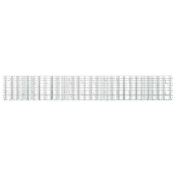 vidaXL Gabión s drôtom 5 mm a sieťou 5x10 cm 700x10x100 cm – Obrázok 3