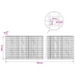 vidaXL Gabión s drôtom 5 mm a sieťou 5x10 cm 700x10x100 cm – Obrázok 6