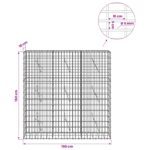 vidaXL Gabión s drôtom 5 mm a sieťou 5x10 cm 150x10x150 cm – Obrázok 6