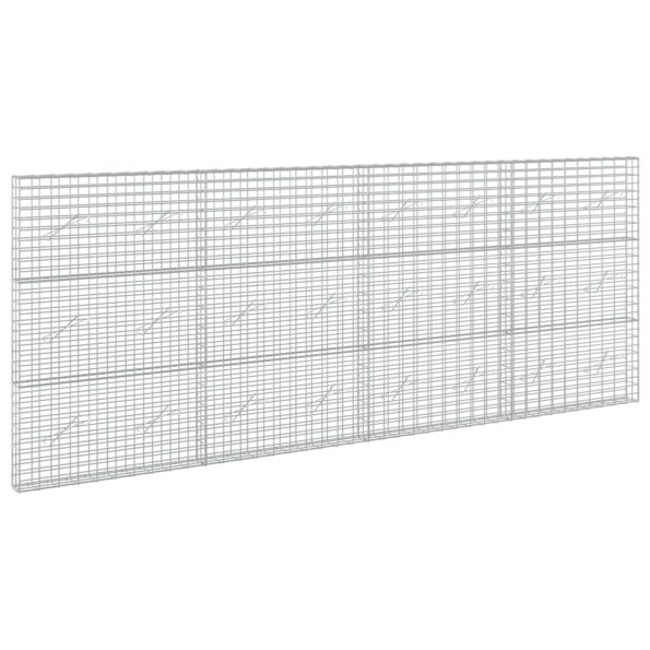vidaXL Gabión s drôtom 5 mm a sieťou 5x10 cm 400x10x150 cm – Obrázok 2