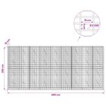 vidaXL Gabión s drôtom 5 mm a sieťou 5x10 cm 450x10x200 cm – Obrázok 6