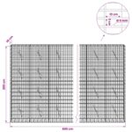 vidaXL Gabión s drôtom 5 mm a sieťou 5x10 cm 800x10x200 cm – Obrázok 6