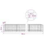 vidaXL Gabión s drôtom 5 mm a sieťou 5x10 cm 700x20x50 cm – Obrázok 6