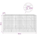 vidaXL Gabión s drôtom 5 mm a sieťou 5x10 cm 200x20x100 cm – Obrázok 6