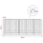 vidaXL Gabión s drôtom 5 mm a sieťou 5x10 cm 250x20x100 cm – Obrázok 6