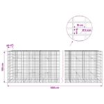 vidaXL Gabión s drôtom 5 mm a sieťou 5x10 cm 500x20x100 cm – Obrázok 6