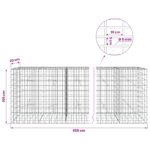 vidaXL Gabión s drôtom 5 mm a sieťou 5x10 cm 650x20x100 cm – Obrázok 6