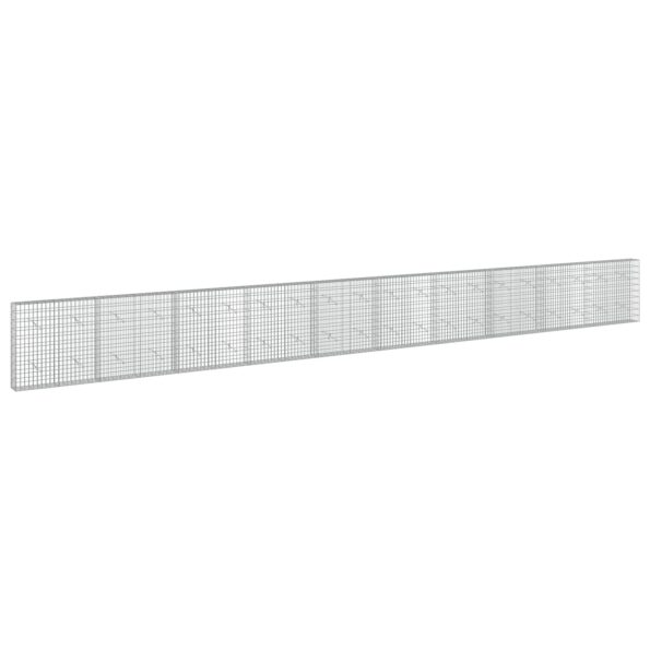 vidaXL Gabión s drôtom 5 mm a sieťou 5x10 cm 1000x20x100 cm – Obrázok 2