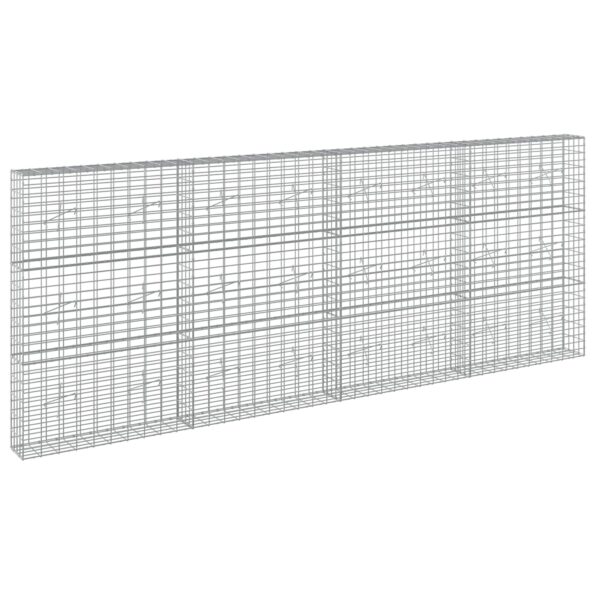 vidaXL Gabión s drôtom 5 mm a sieťou 5x10 cm 400x20x150 cm – Obrázok 2