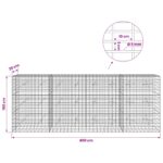 vidaXL Gabión s drôtom 5 mm a sieťou 5x10 cm 400x20x150 cm – Obrázok 6
