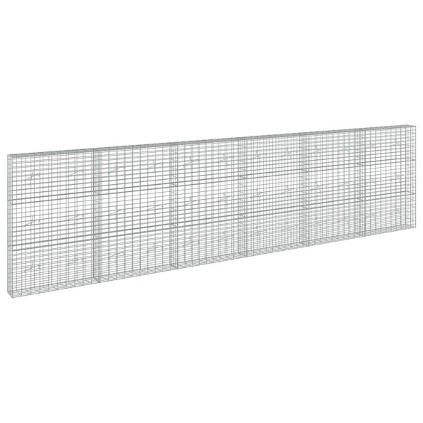 vidaXL Gabión s drôtom 5 mm a sieťou 5x10 cm 600x20x150 cm – Obrázok 2