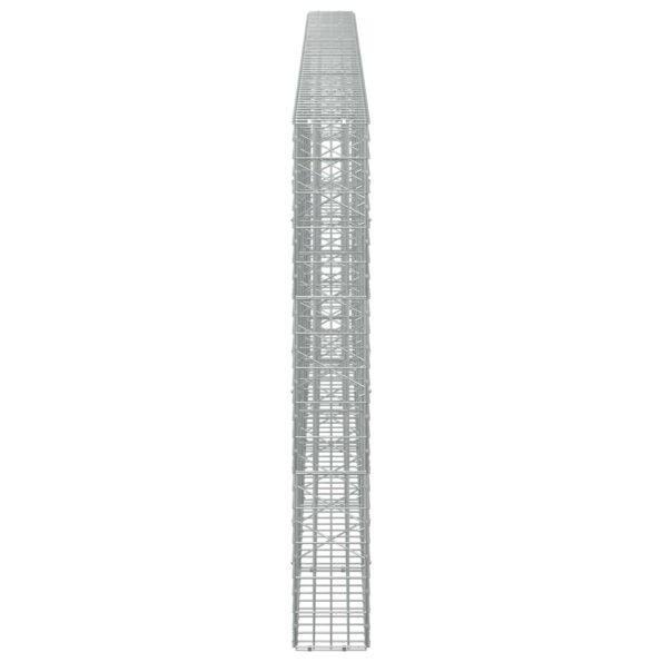 vidaXL Gabión s drôtom 5 mm a sieťou 5x10 cm 600x20x150 cm – Obrázok 4
