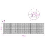 vidaXL Gabión s drôtom 5 mm a sieťou 5x10 cm 600x20x150 cm – Obrázok 6