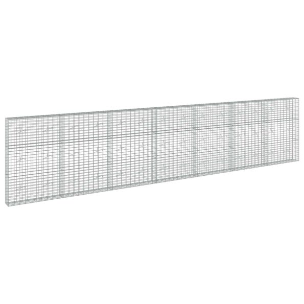 vidaXL Gabión s drôtom 5 mm a sieťou 5x10 cm 700x20x150 cm – Obrázok 2