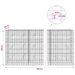 vidaXL Gabión s drôtom 5 mm a sieťou 5x10 cm 800x20x150 cm – Obrázok 6