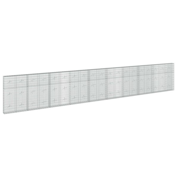 vidaXL Gabión s drôtom 5 mm a sieťou 5x10 cm 950x20x150 cm – Obrázok 2