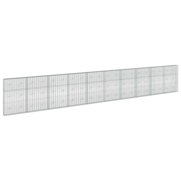 vidaXL Gabión s drôtom 5 mm a sieťou 5x10 cm 1000x20x150 cm – Obrázok 2