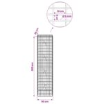 vidaXL Gabión s drôtom 5 mm a sieťou 5x10 cm 50x20x200 cm – Obrázok 6