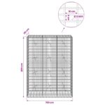 vidaXL Gabión s drôtom 5 mm a sieťou 5x10 cm 150x20x200 cm – Obrázok 6