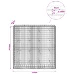 vidaXL Gabión s drôtom 5 mm a sieťou 5x10 cm 200x20x200 cm – Obrázok 6