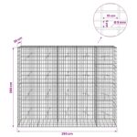vidaXL Gabión s drôtom 5 mm a sieťou 5x10 cm 250x20x200 cm – Obrázok 6